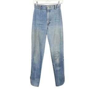 Vintage Chic‎ by h.i.s. High Waisted Tapered Leg Jeans Light Wash Blue Size 6/7